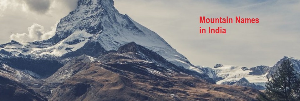 mountain names in India